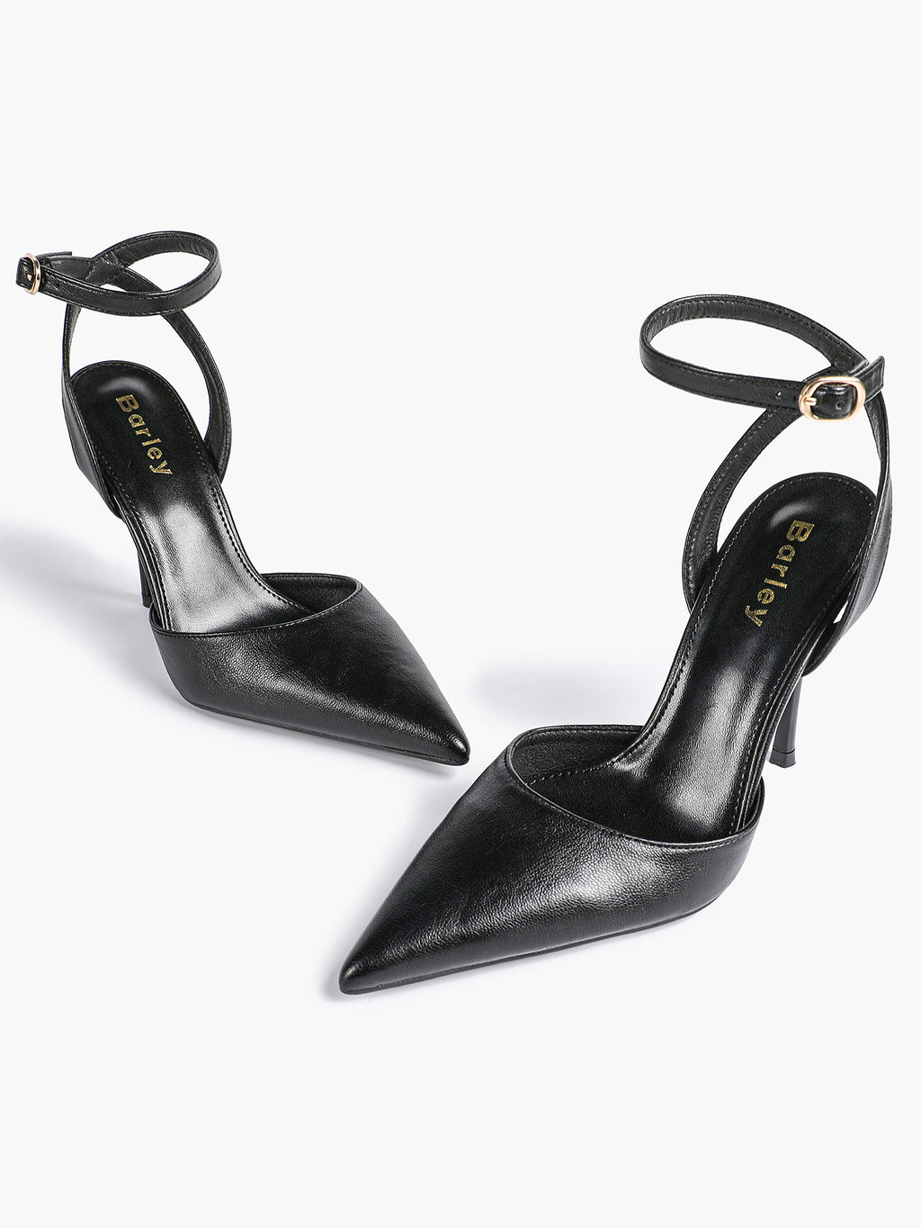 Classic Pointed Toe Ankle Strap Stilettos - Formal Event Heels