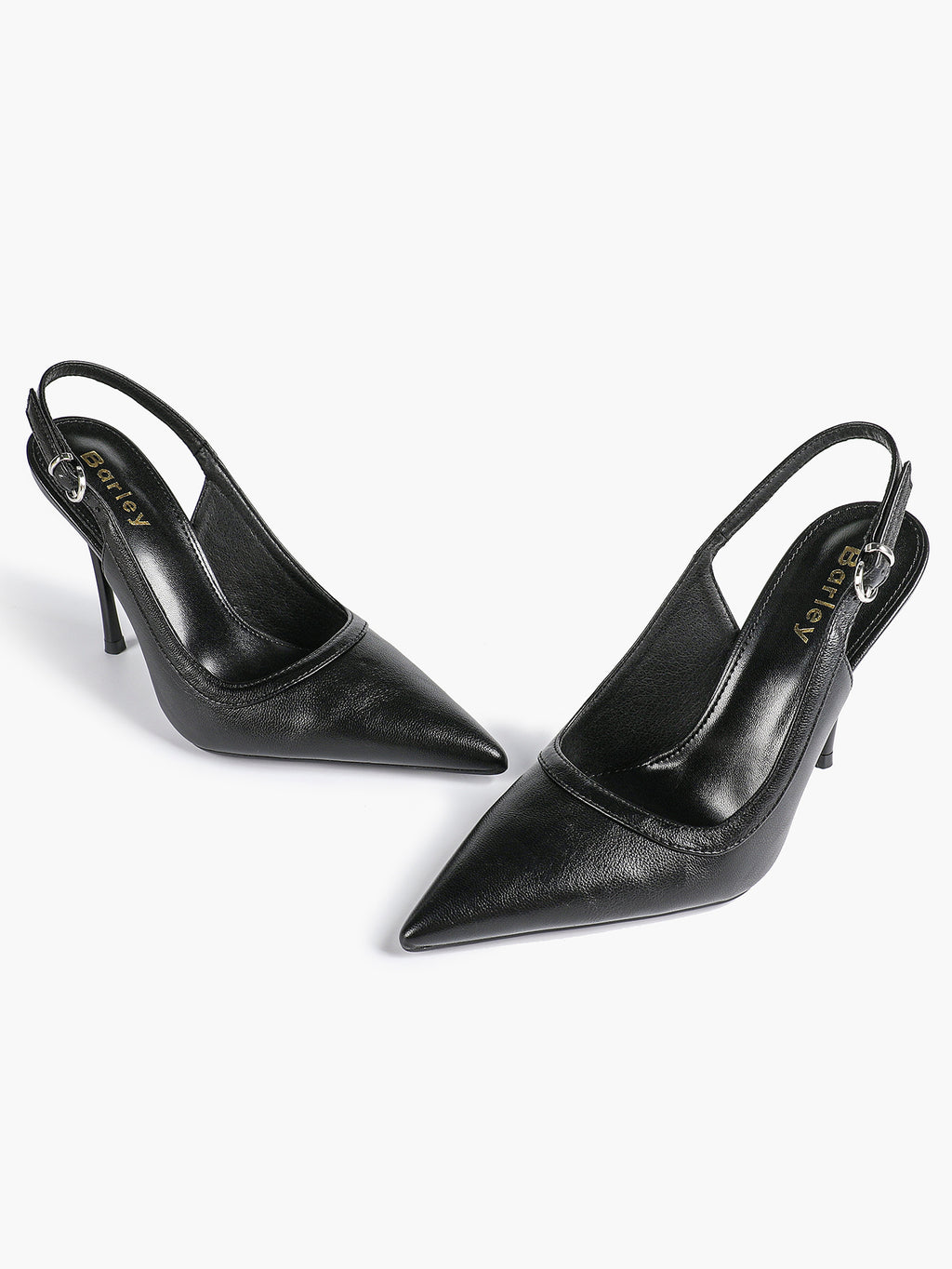 Glossy Patent Slingback Heels | Pointed Toe Formal Heels
