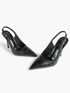 Glossy Patent Slingback Heels | Pointed Toe Formal Heels