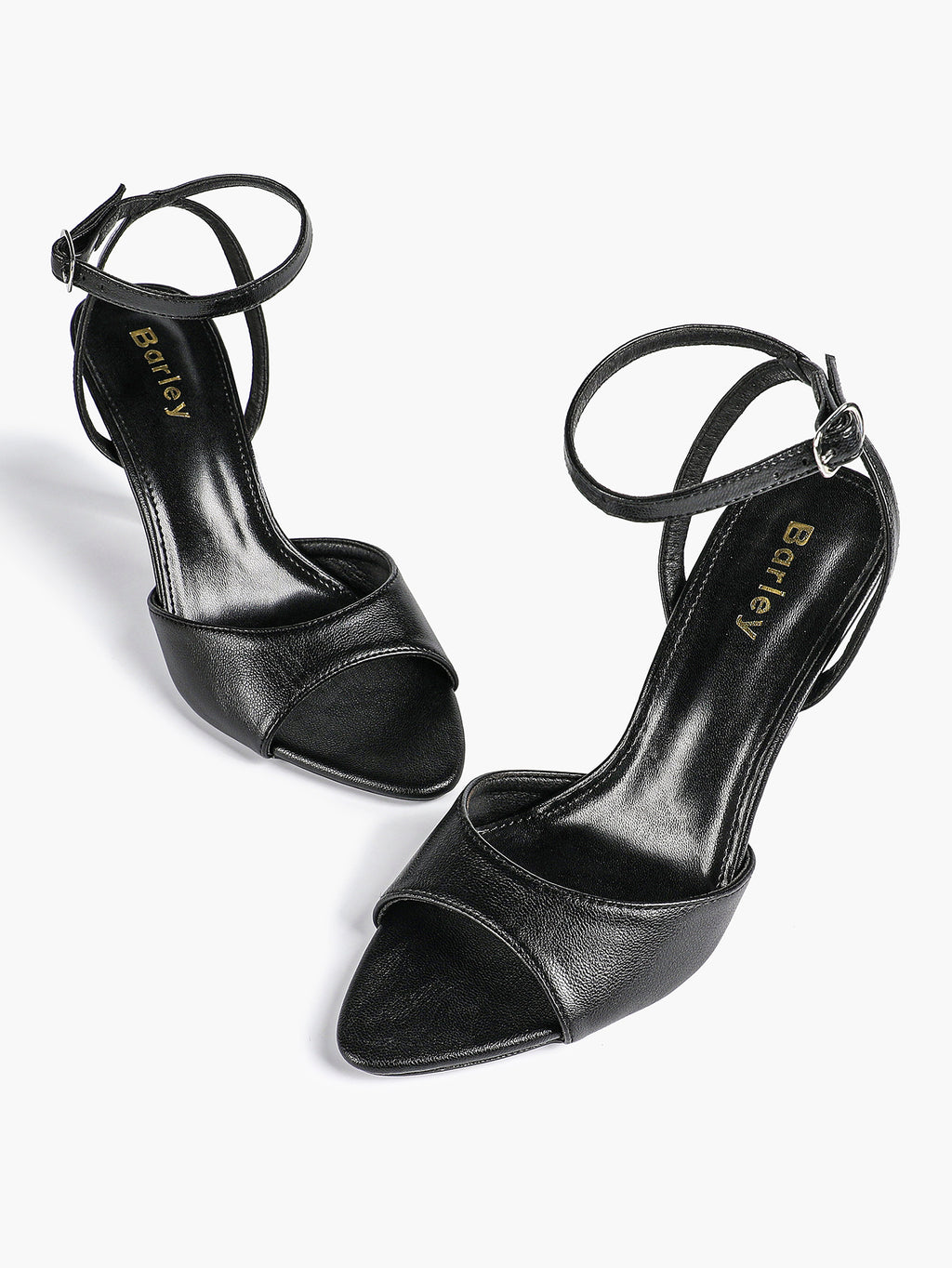 Open Toe Single Band Ankle Strap Heels Adjustable Sandals for Summer Date