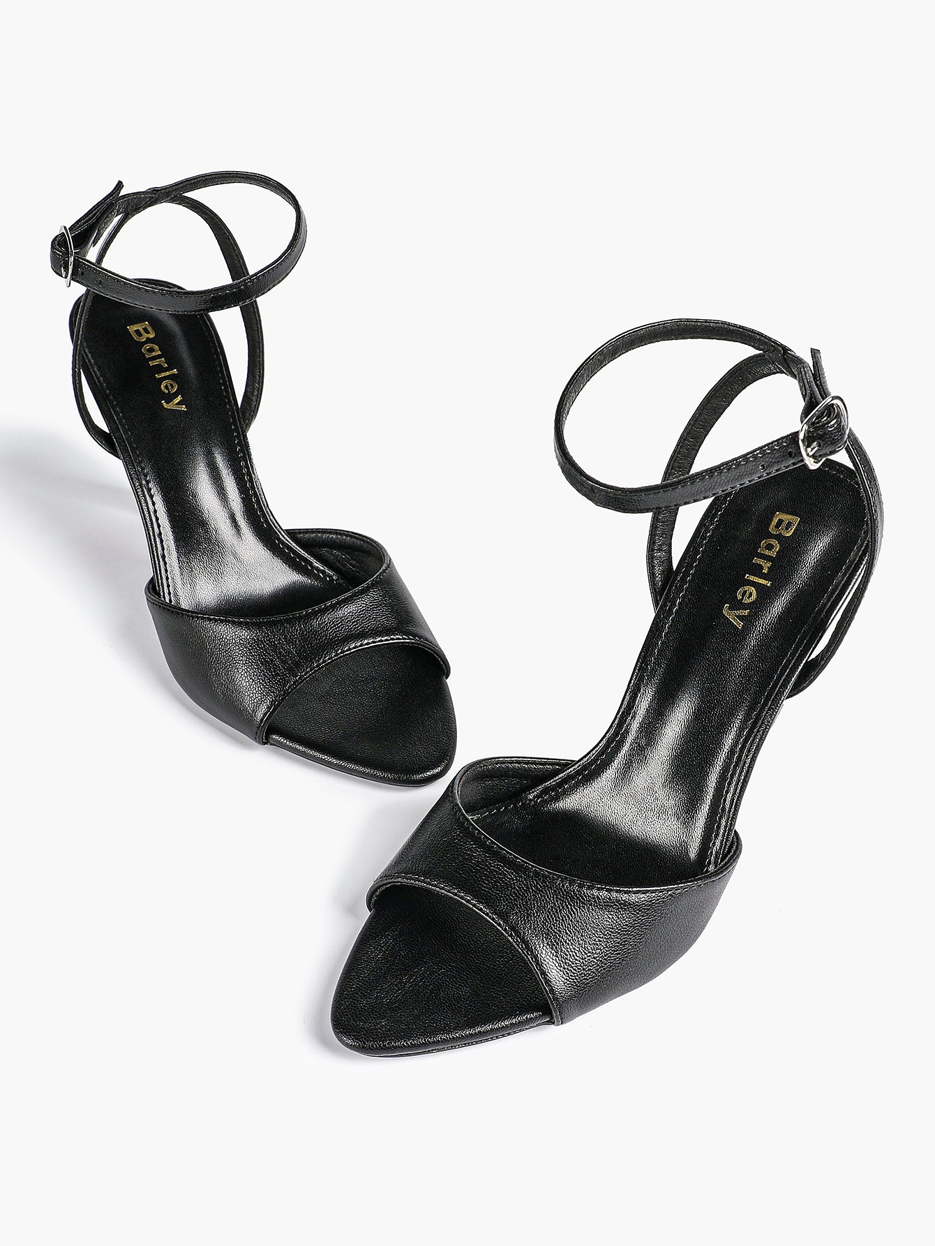 Open Toe Single Band Ankle Strap Heels Adjustable Sandals for Summer Date