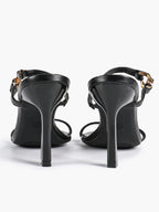 Chain Detail Open Toe High Heel Mules - Daily Party Sandals
