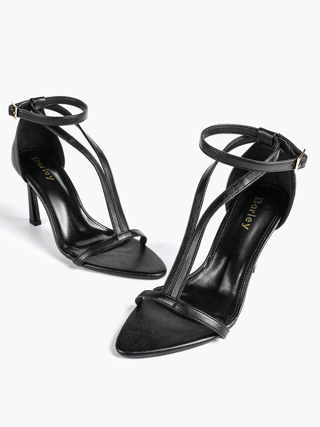 Women's Pointed Toe T-Strap High Heel Sandals -Summer, Wedding Guest, Date Night