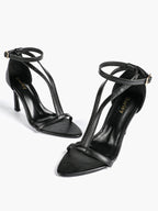 Women's Pointed Toe T-Strap High Heel Sandals -Summer, Wedding Guest, Date Night
