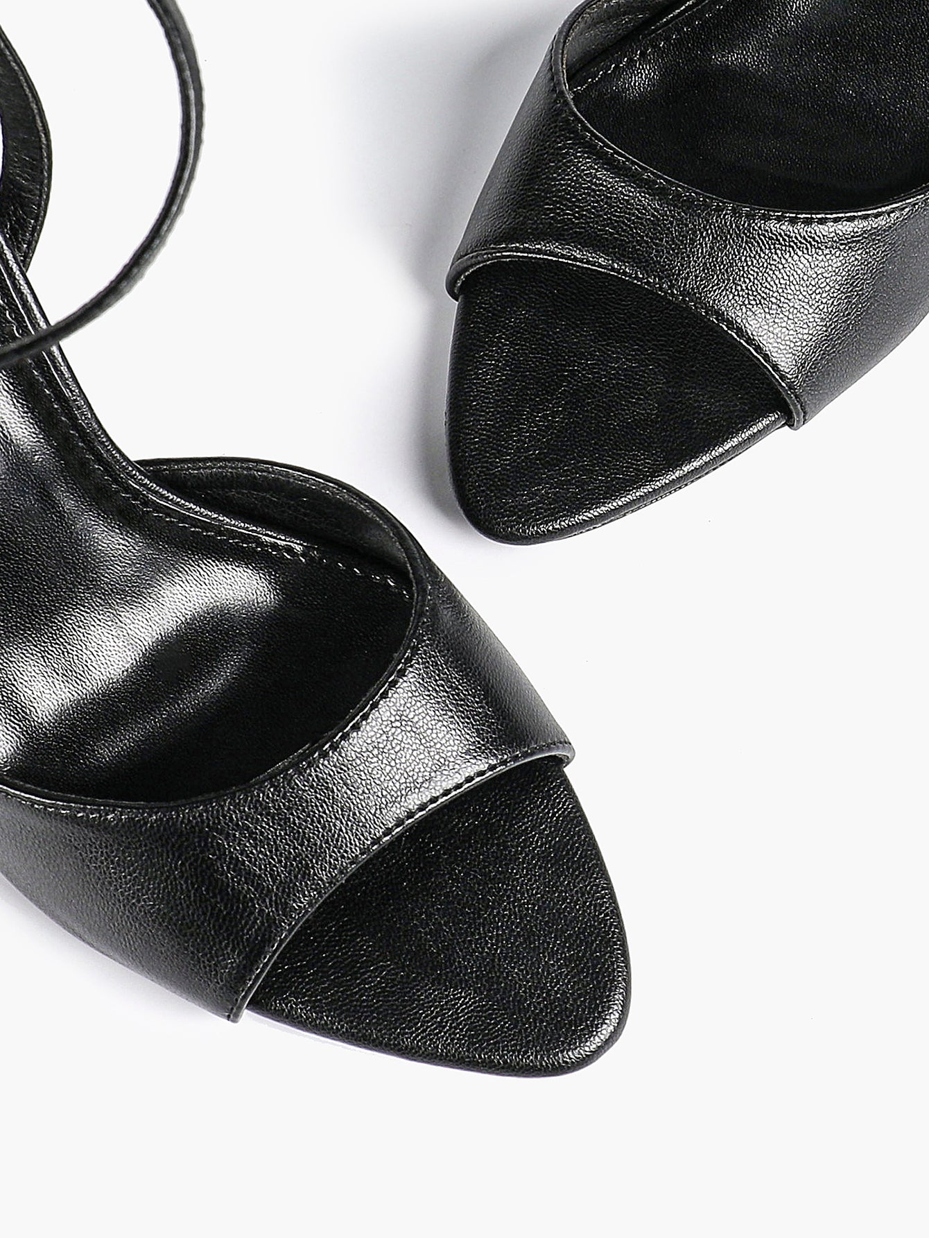 Open Toe Single Band Ankle Strap Heels Adjustable Sandals for Summer Date