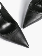 Glossy Patent Slingback Heels | Pointed Toe Formal Heels