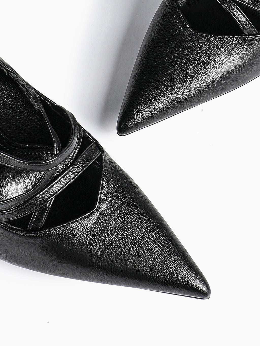Cross Buckle Slingback Heels - Classic Pointed Toe Pumps