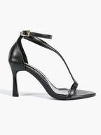 Women's Pointed Toe T-Strap High Heel Sandals -Summer, Wedding Guest, Date Night