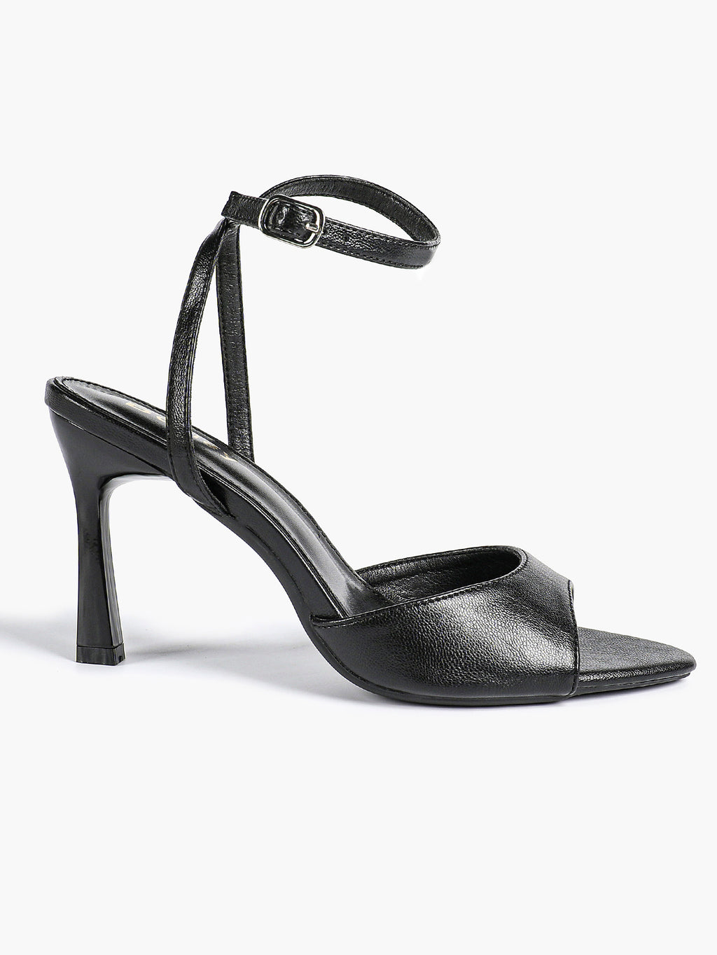 Open Toe Single Band Ankle Strap Heels Adjustable Sandals for Summer Date