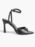 Open Toe Single Band Ankle Strap Heels Adjustable Sandals for Summer Date