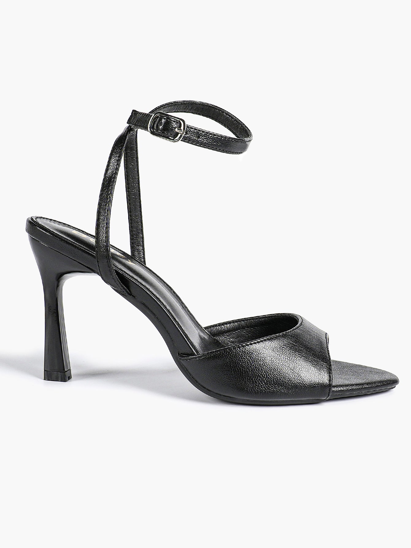Open Toe Single Band Ankle Strap Heels Adjustable Sandals for Summer Date