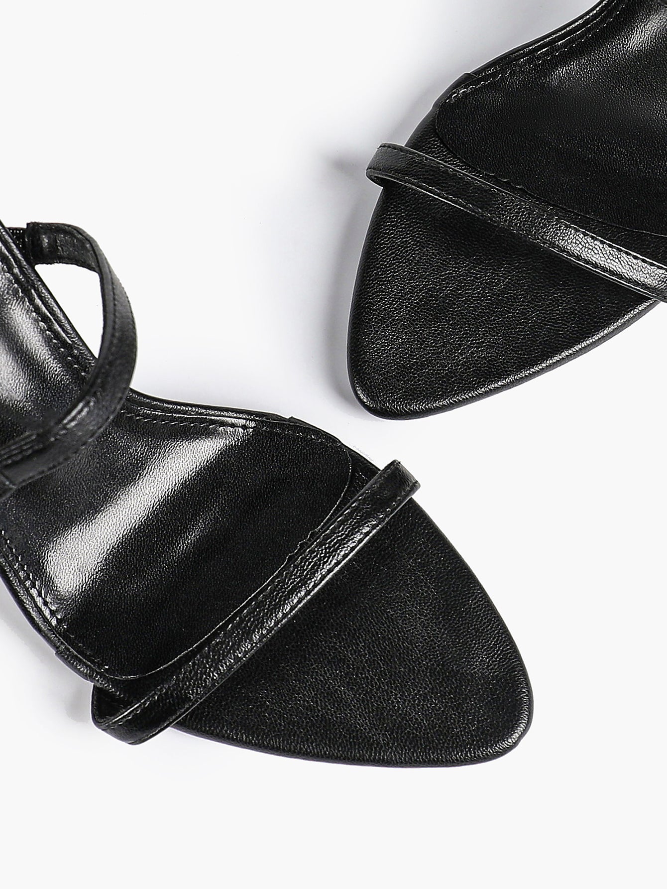Chain Detail Open Toe High Heel Mules - Daily Party Sandals