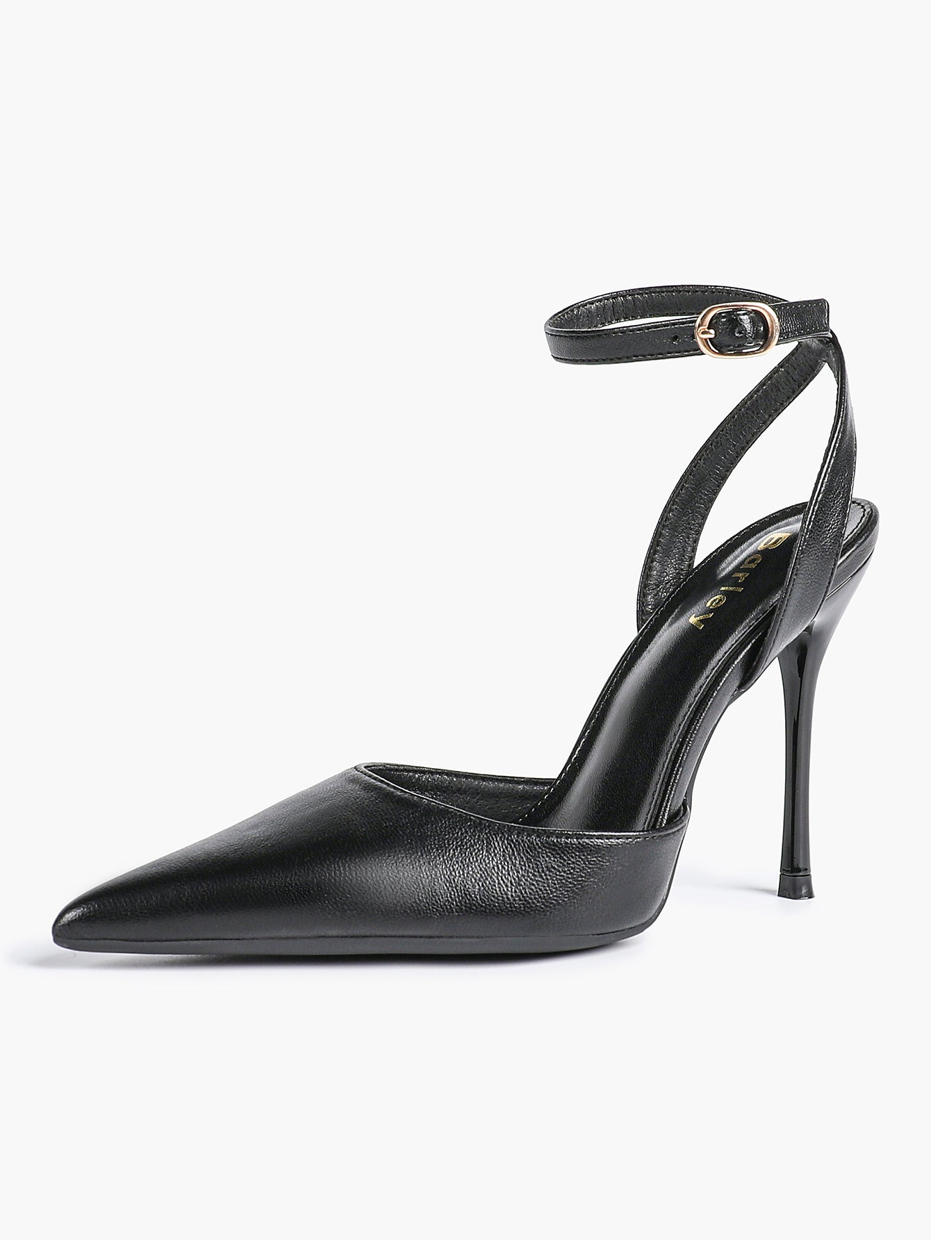 Classic Pointed Toe Ankle Strap Stilettos - Formal Event Heels