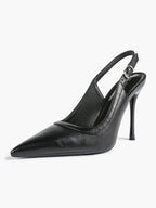 Glossy Patent Slingback Heels | Pointed Toe Formal Heels