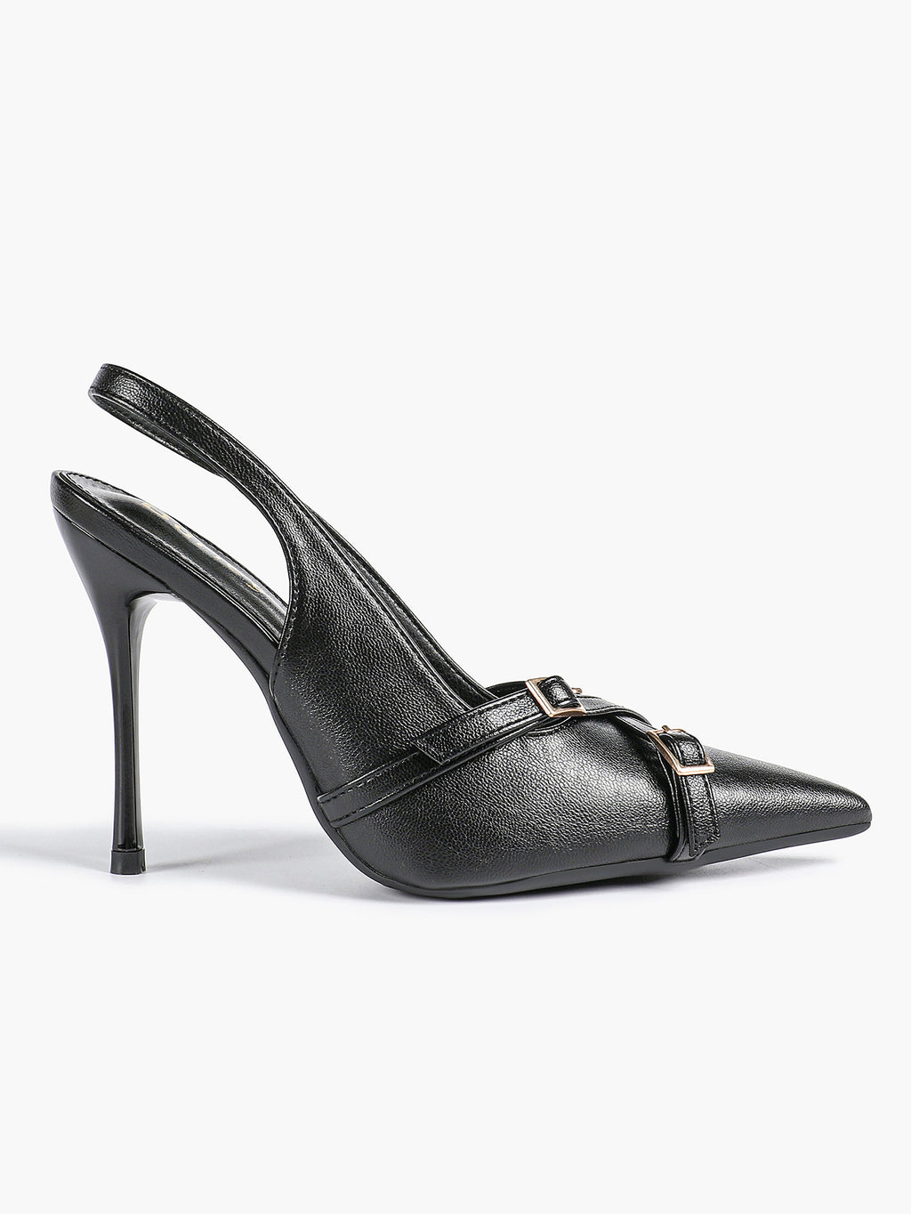 Women's Buckle Accent Pointed Toe Pumps Heels - Party Date Night Heels