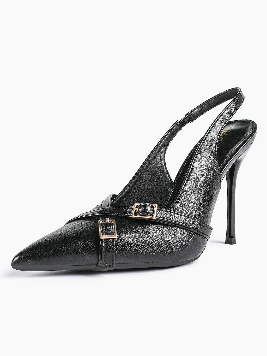 Women's Buckle Accent Pointed Toe Pumps Heels - Party Date Night Heels
