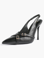 Women's Buckle Accent Pointed Toe Pumps Heels - Party Date Night Heels