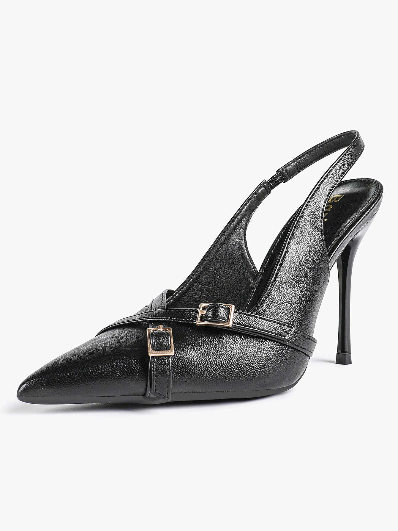 Women's Buckle Accent Pointed Toe Pumps Heels - Party Date Night Heels
