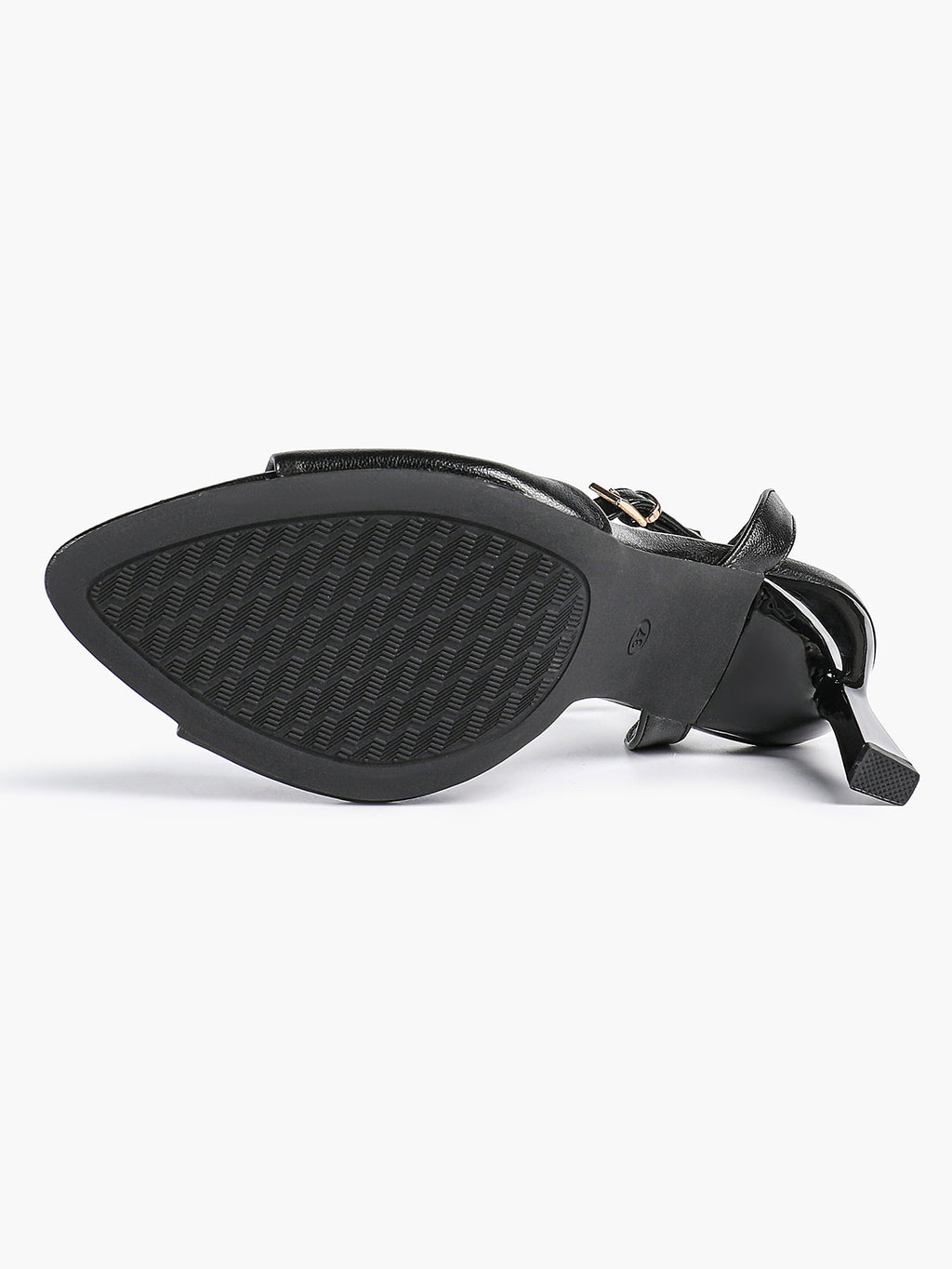 White Ankle Strap Open Toe Block Heeled Sandals - Wedding Party Office