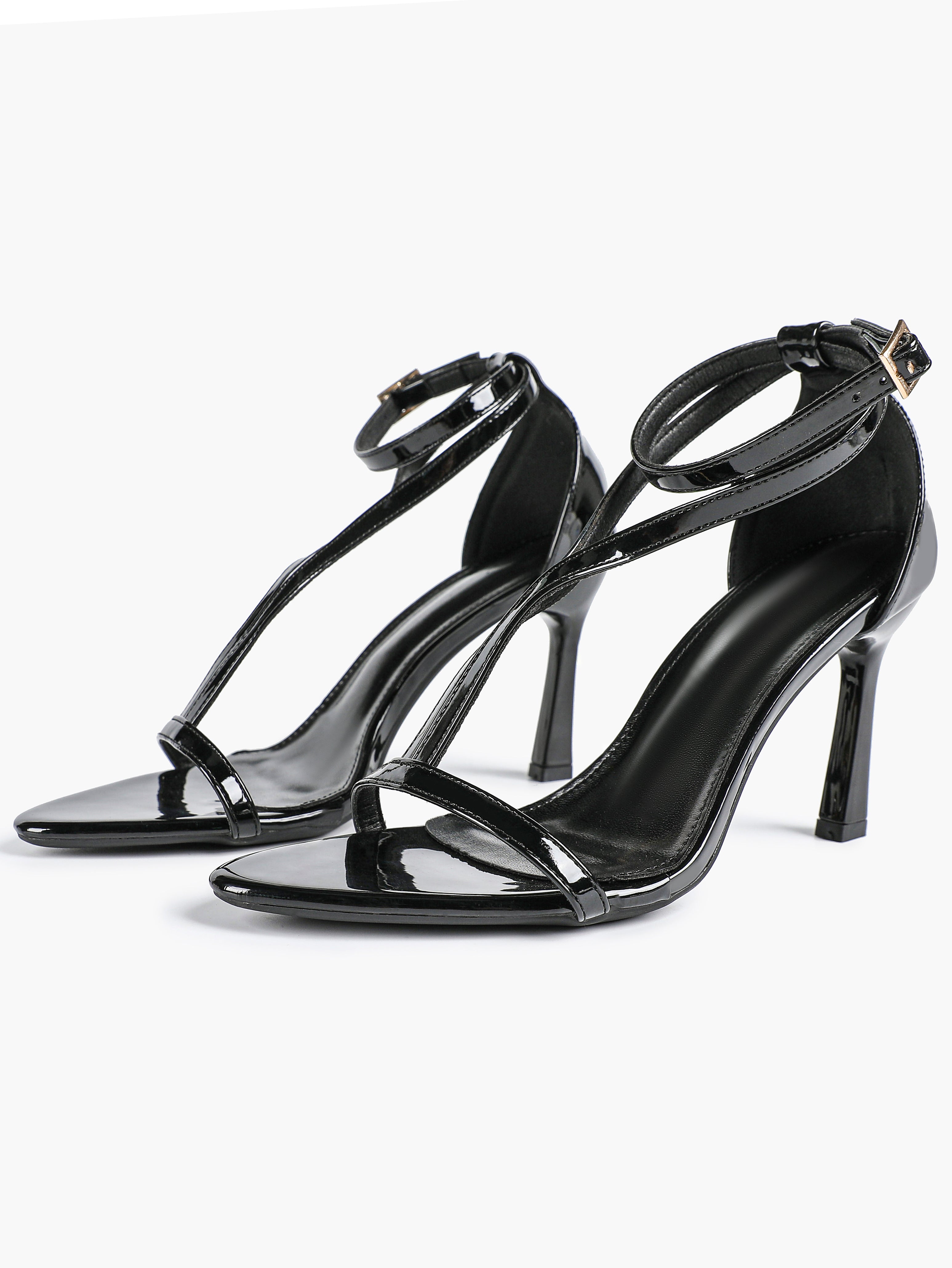 Women's Pointed Toe T-Strap High Heel Sandals -Summer, Wedding Guest, Date Night