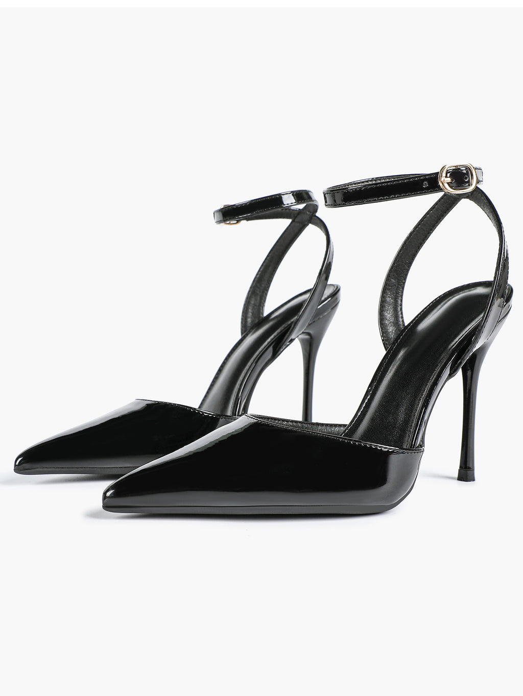 Classic Pointed Toe Ankle Strap Stilettos - Formal Event Heels