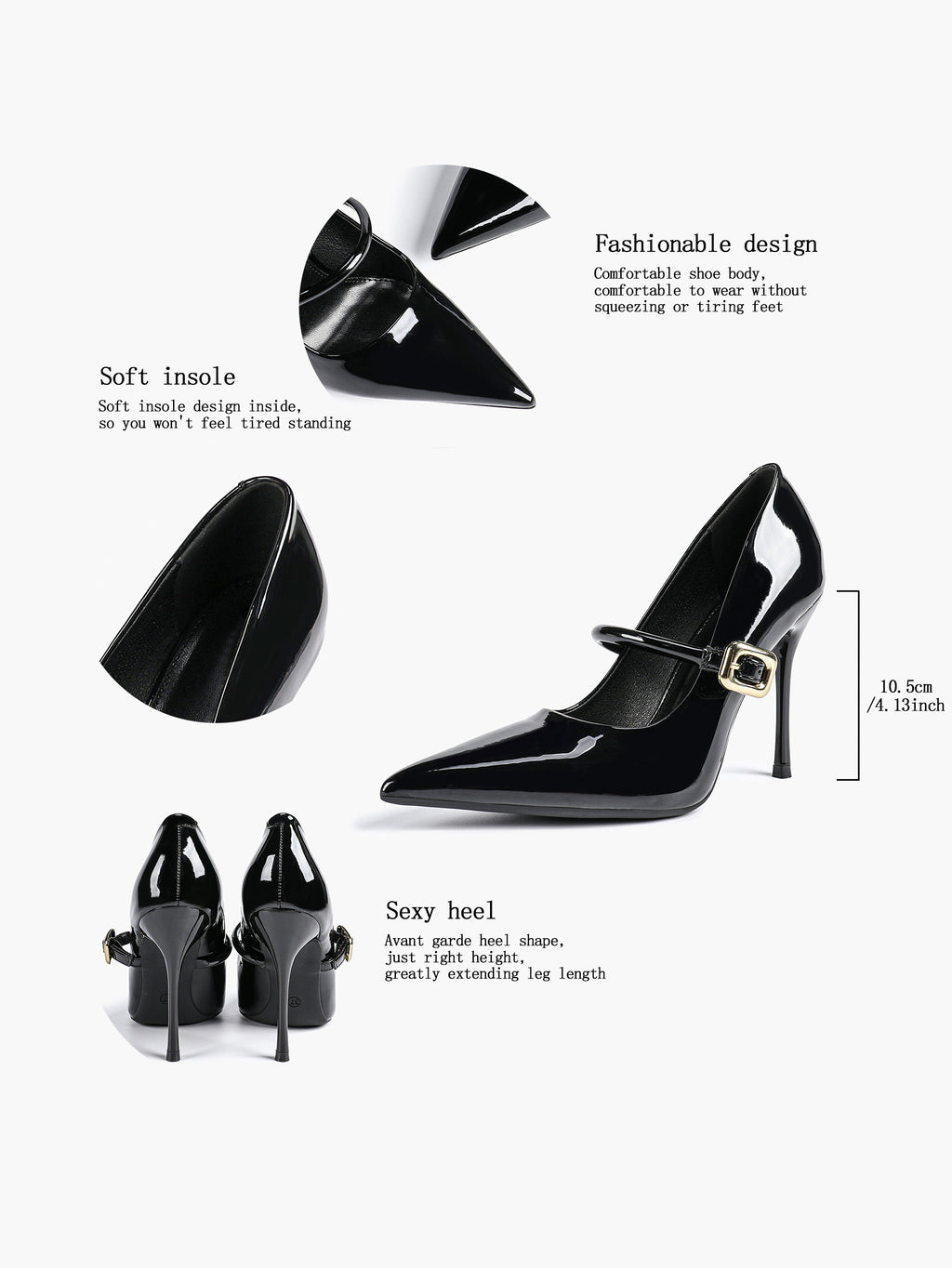 Pointed Toe Mary Jane Pumps Heels - Weddings Formal Event Heels