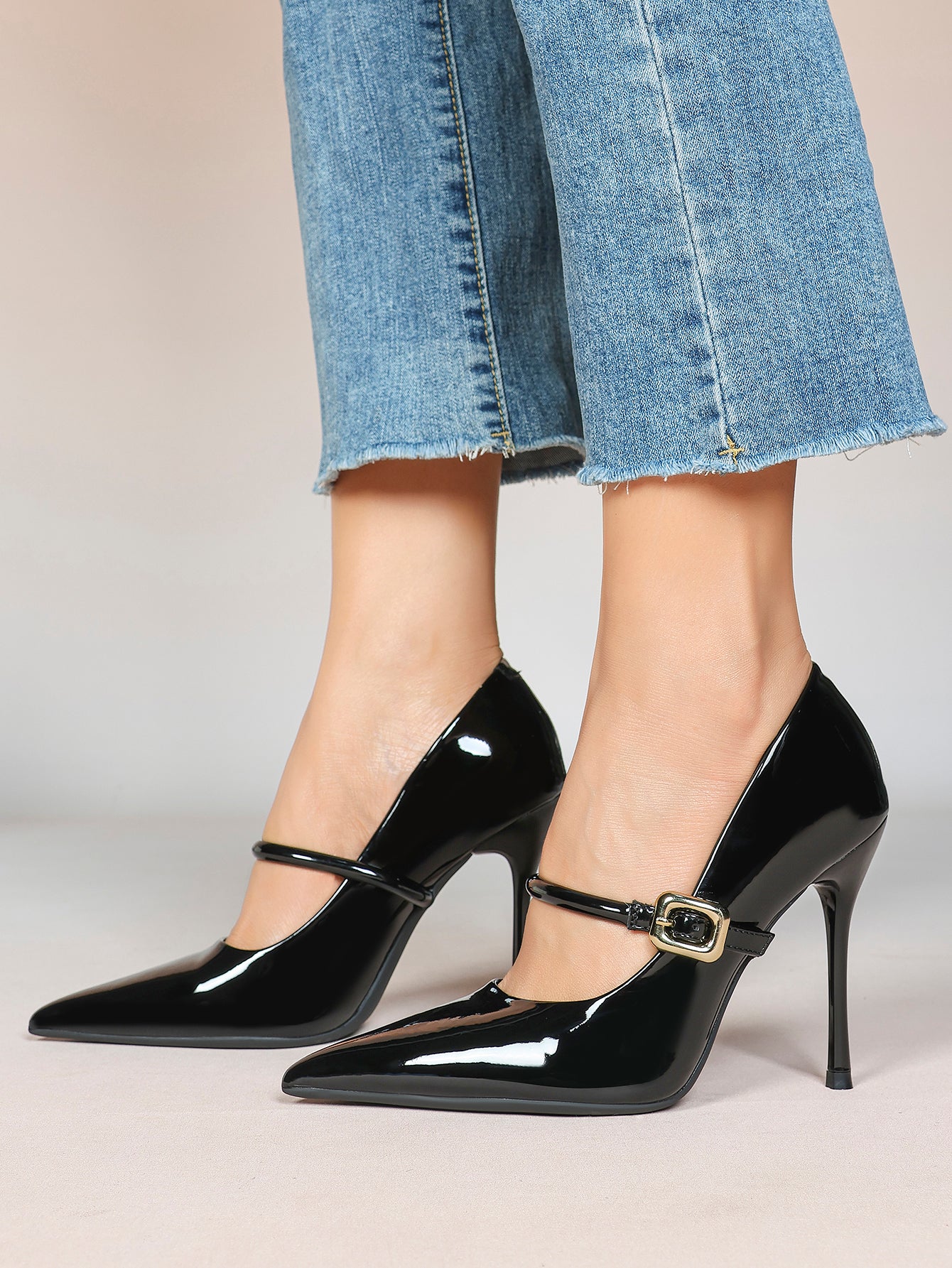 Pointed Toe Mary Jane Pumps Heels - Weddings Formal Event Heels
