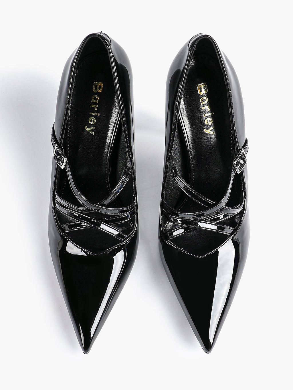 Cross Buckle Slingback Heels - Classic Pointed Toe Pumps
