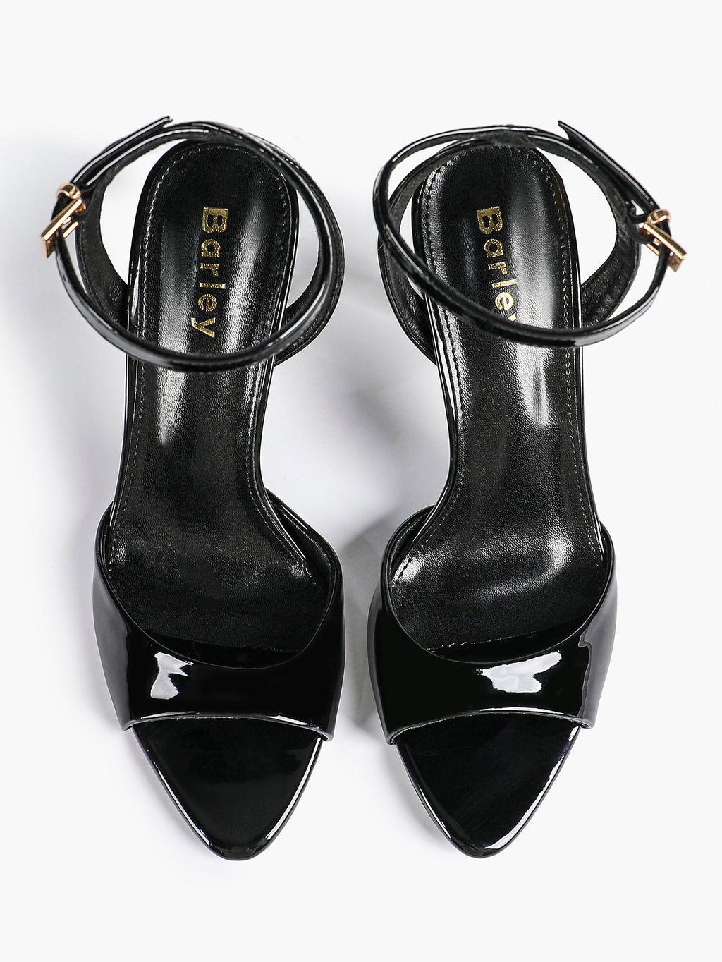 White Ankle Strap Open Toe Block Heeled Sandals - Wedding Party Office
