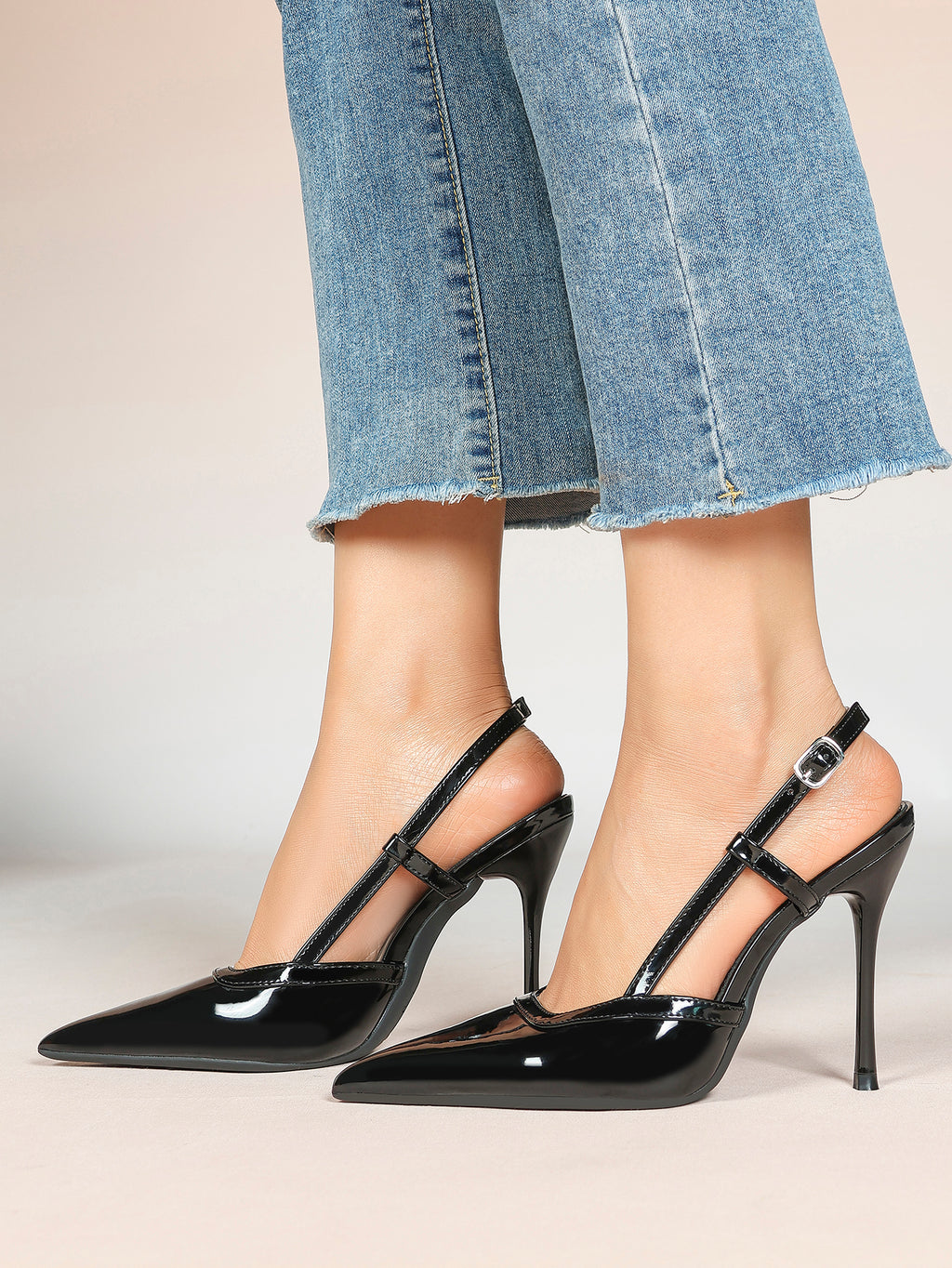 Pointed Toe Slingback Stiletto Heels | Elegant Dress Pumps