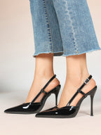 Pointed Toe Slingback Stiletto Heels | Elegant Dress Pumps