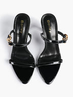 Chain Detail Open Toe High Heel Mules - Daily Party Sandals