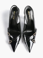 Women's Buckle Accent Pointed Toe Pumps Heels - Party Date Night Heels