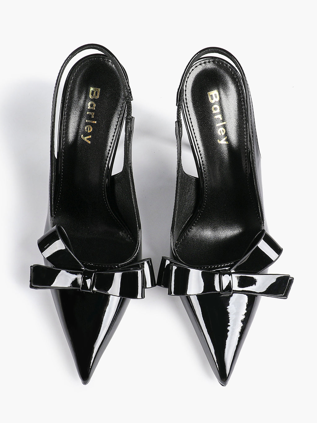 Pointed Toe Bow Detail Slingback Heels - Office Formal Evening Pumps