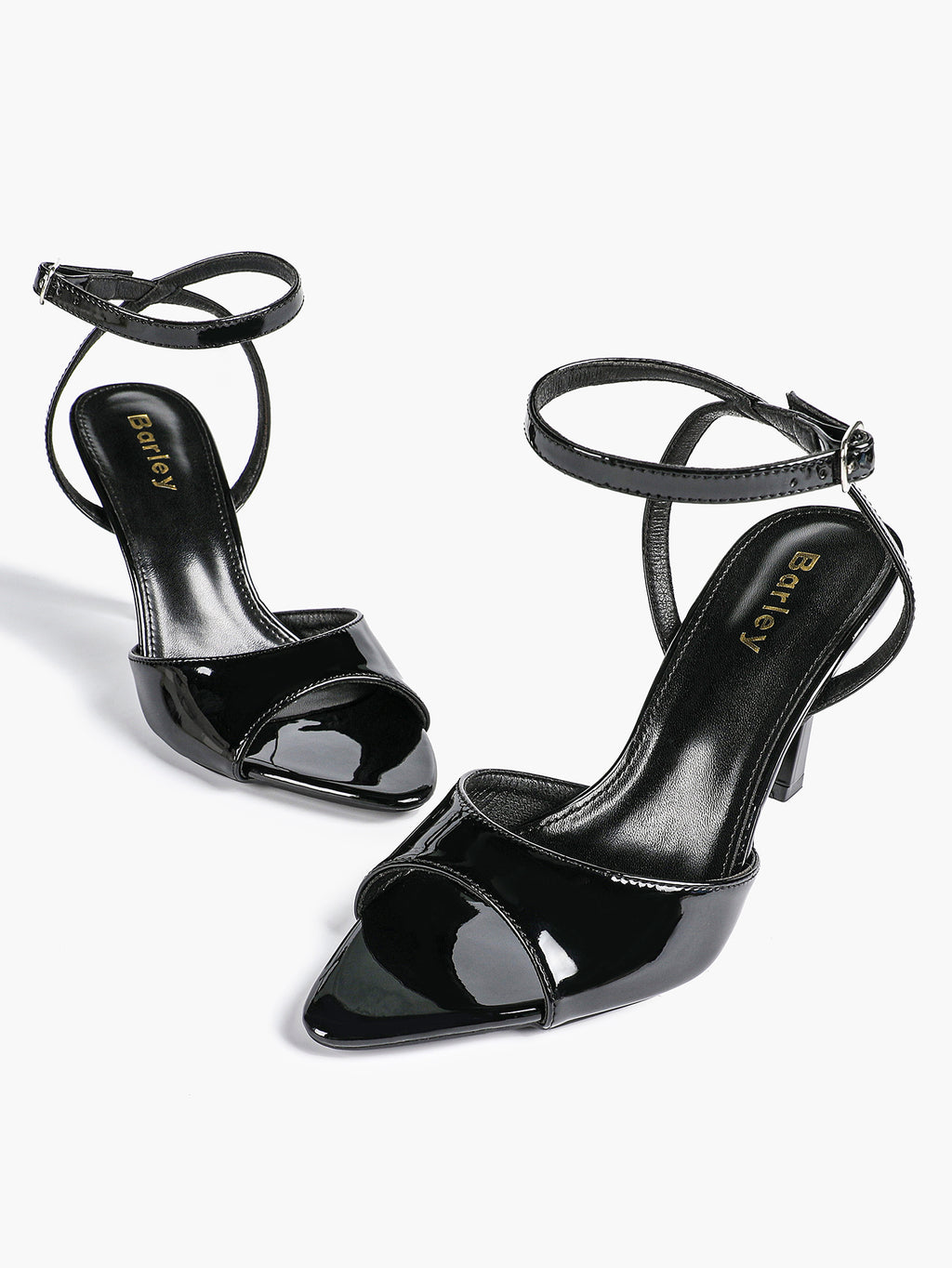 Open Toe Single Band Ankle Strap Heels Adjustable Sandals for Summer Date
