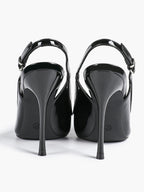 Glossy Patent Slingback Heels | Pointed Toe Formal Heels