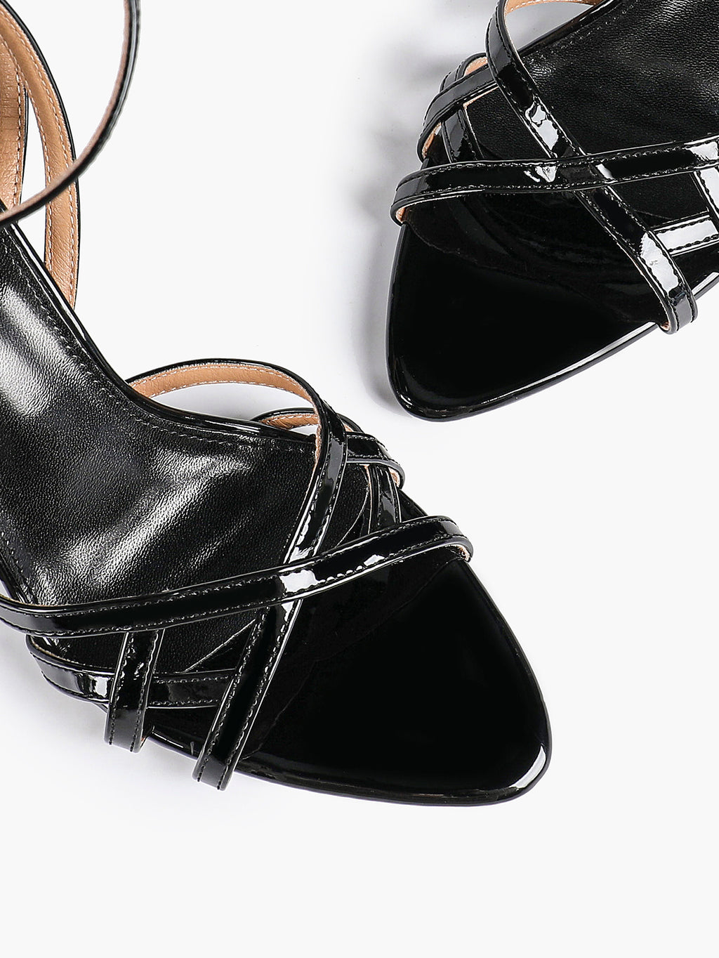Crisscross Strappy Ankle Strap Metallic Silver Stiletto Sandals Party Date Night