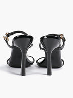 Chain Detail Open Toe High Heel Mules - Daily Party Sandals