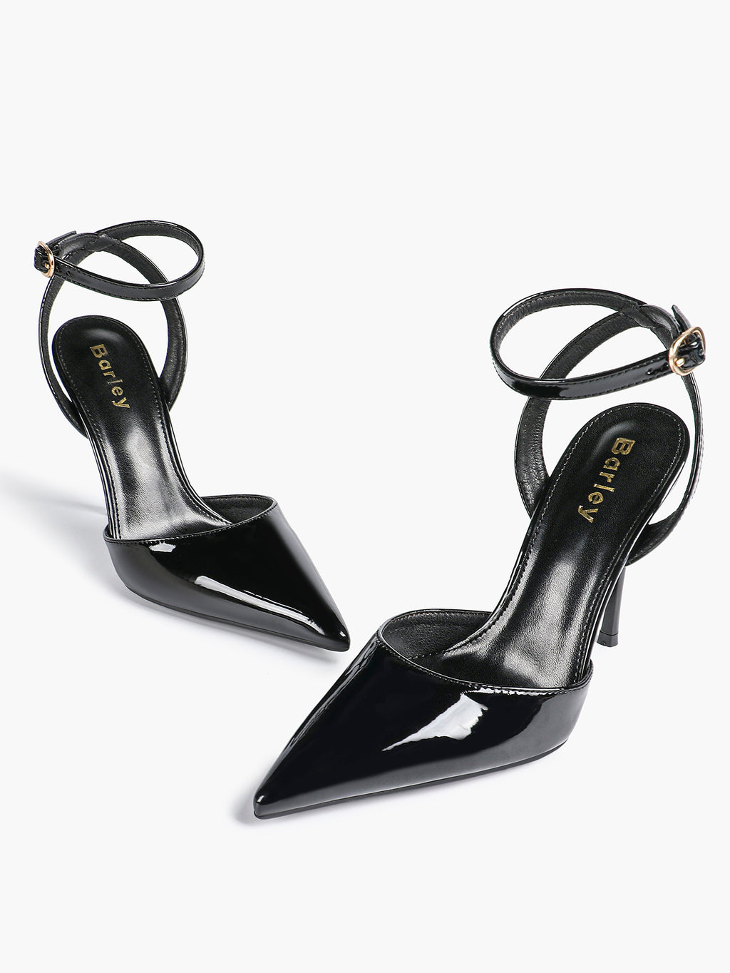 Classic Pointed Toe Ankle Strap Stilettos - Formal Event Heels