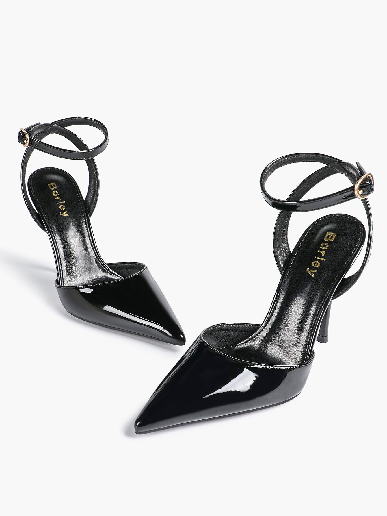 Classic Pointed Toe Ankle Strap Stilettos - Formal Event Heels
