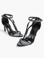 Women's Pointed Toe T-Strap High Heel Sandals -Summer, Wedding Guest, Date Night