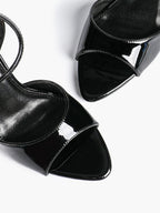 Open Toe Single Band Ankle Strap Heels Adjustable Sandals for Summer Date