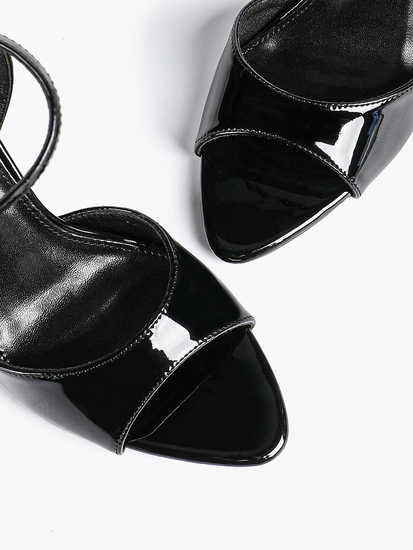 Open Toe Single Band Ankle Strap Heels Adjustable Sandals for Summer Date