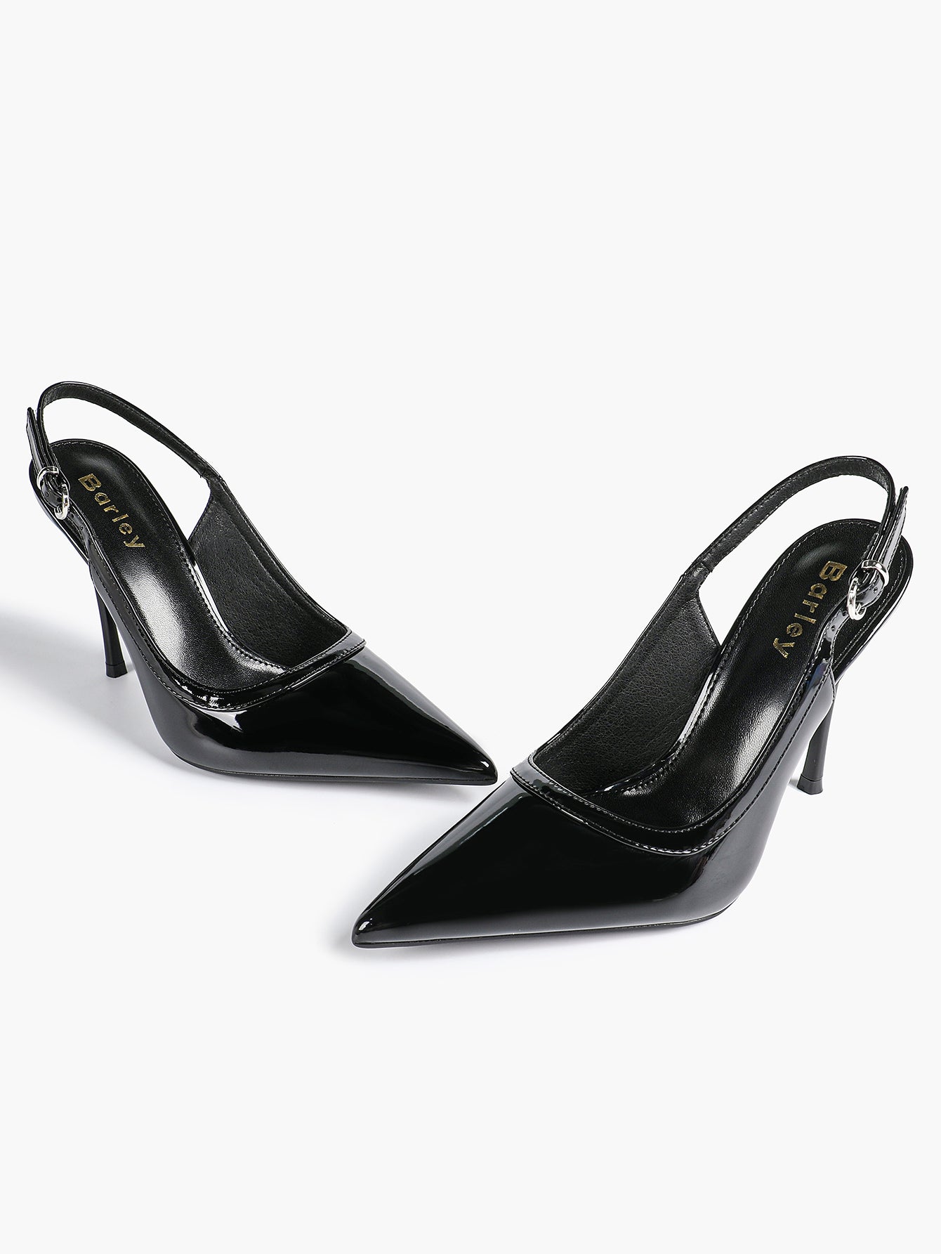 Glossy Patent Slingback Heels | Pointed Toe Formal Heels