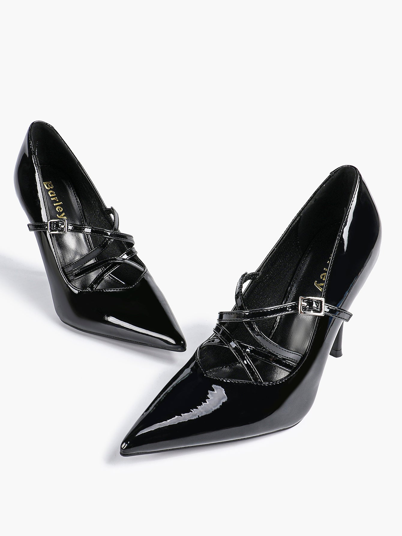 Cross Buckle Slingback Heels - Classic Pointed Toe Pumps