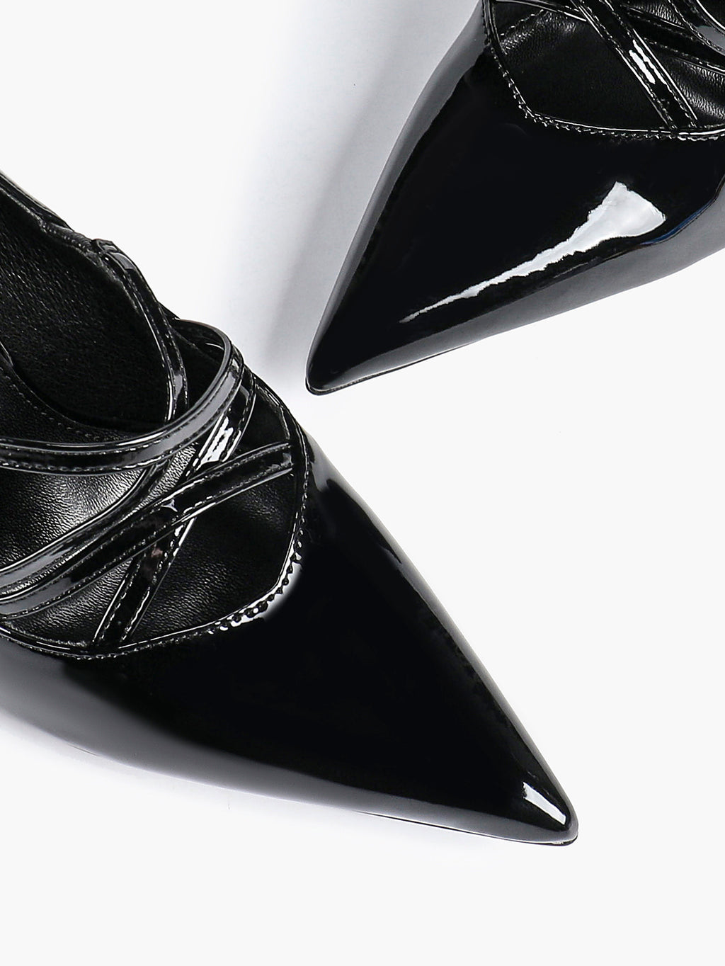Cross Buckle Slingback Heels - Classic Pointed Toe Pumps
