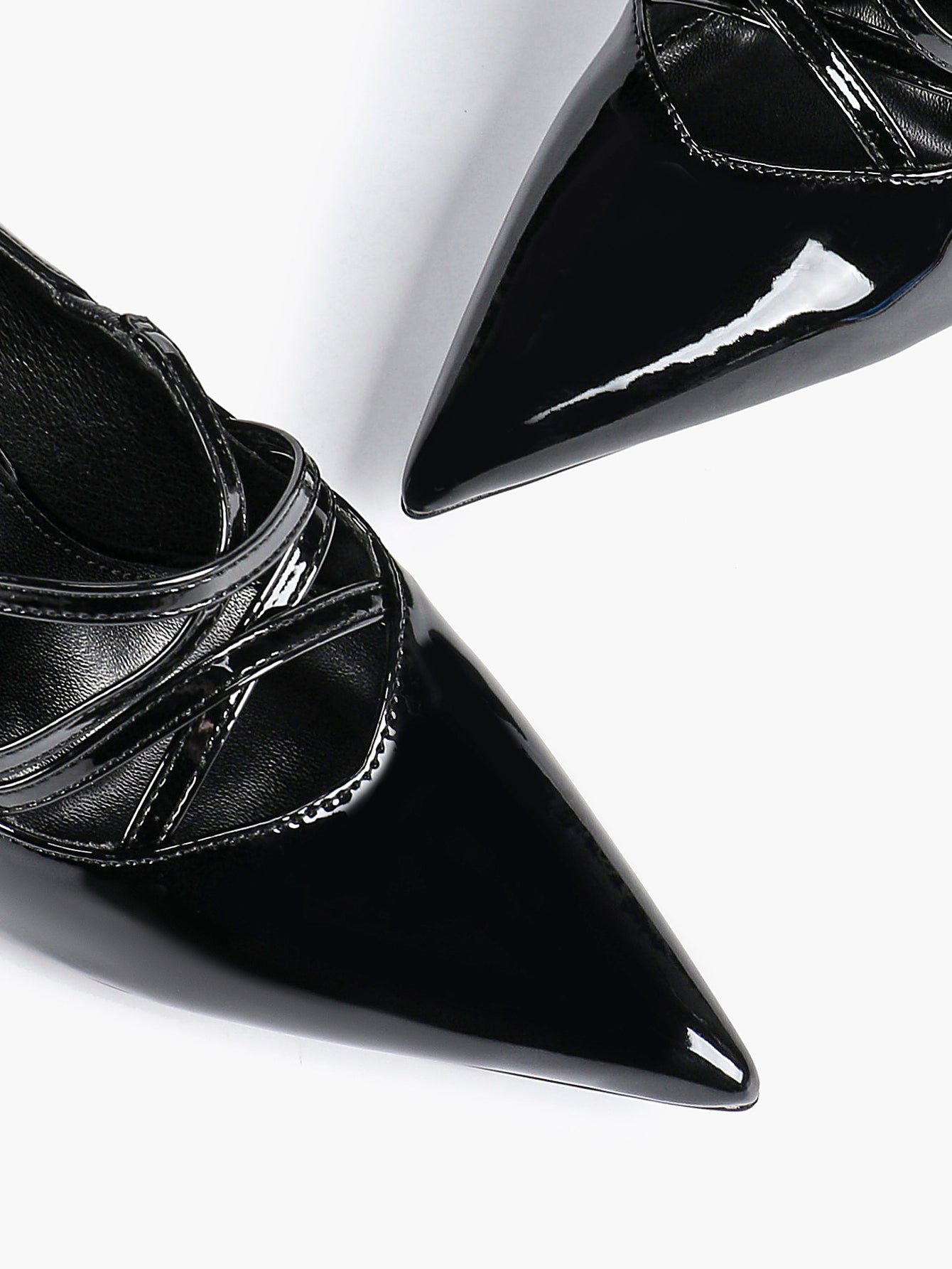 Cross Buckle Slingback Heels - Classic Pointed Toe Pumps