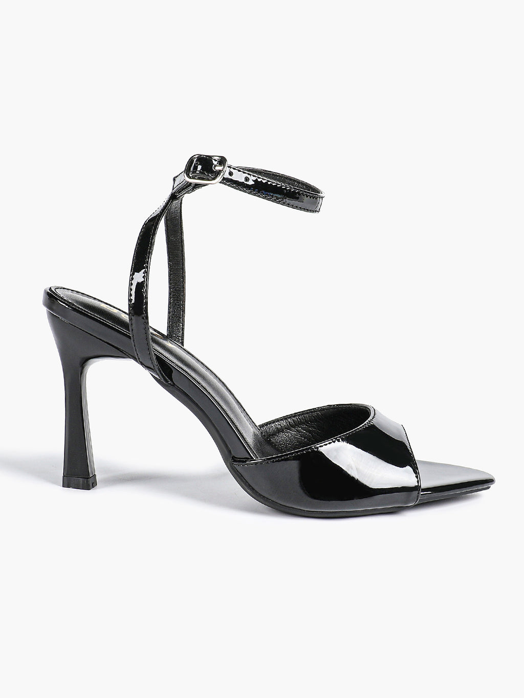 Open Toe Single Band Ankle Strap Heels Adjustable Sandals for Summer Date