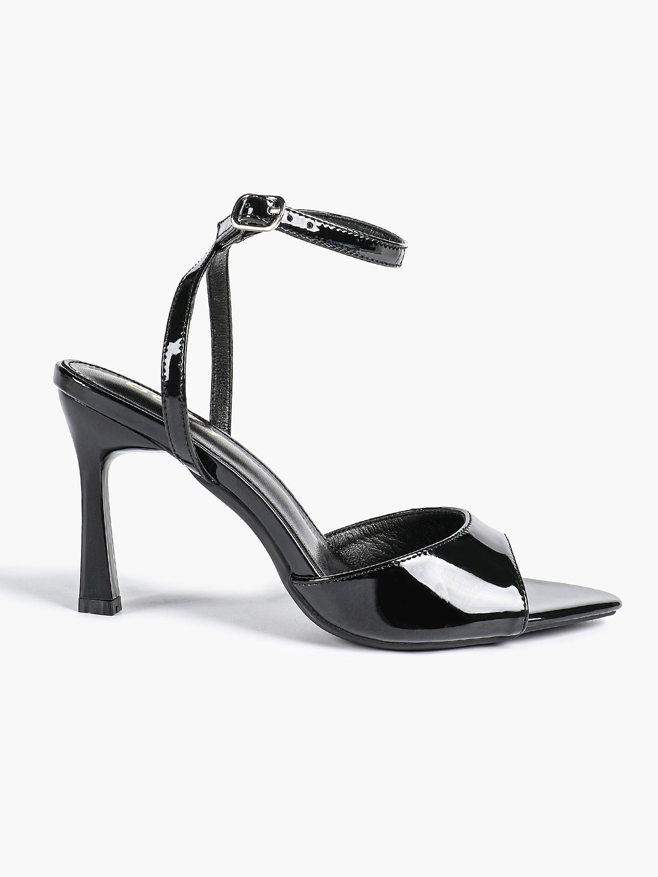 Open Toe Single Band Ankle Strap Heels Adjustable Sandals for Summer Date