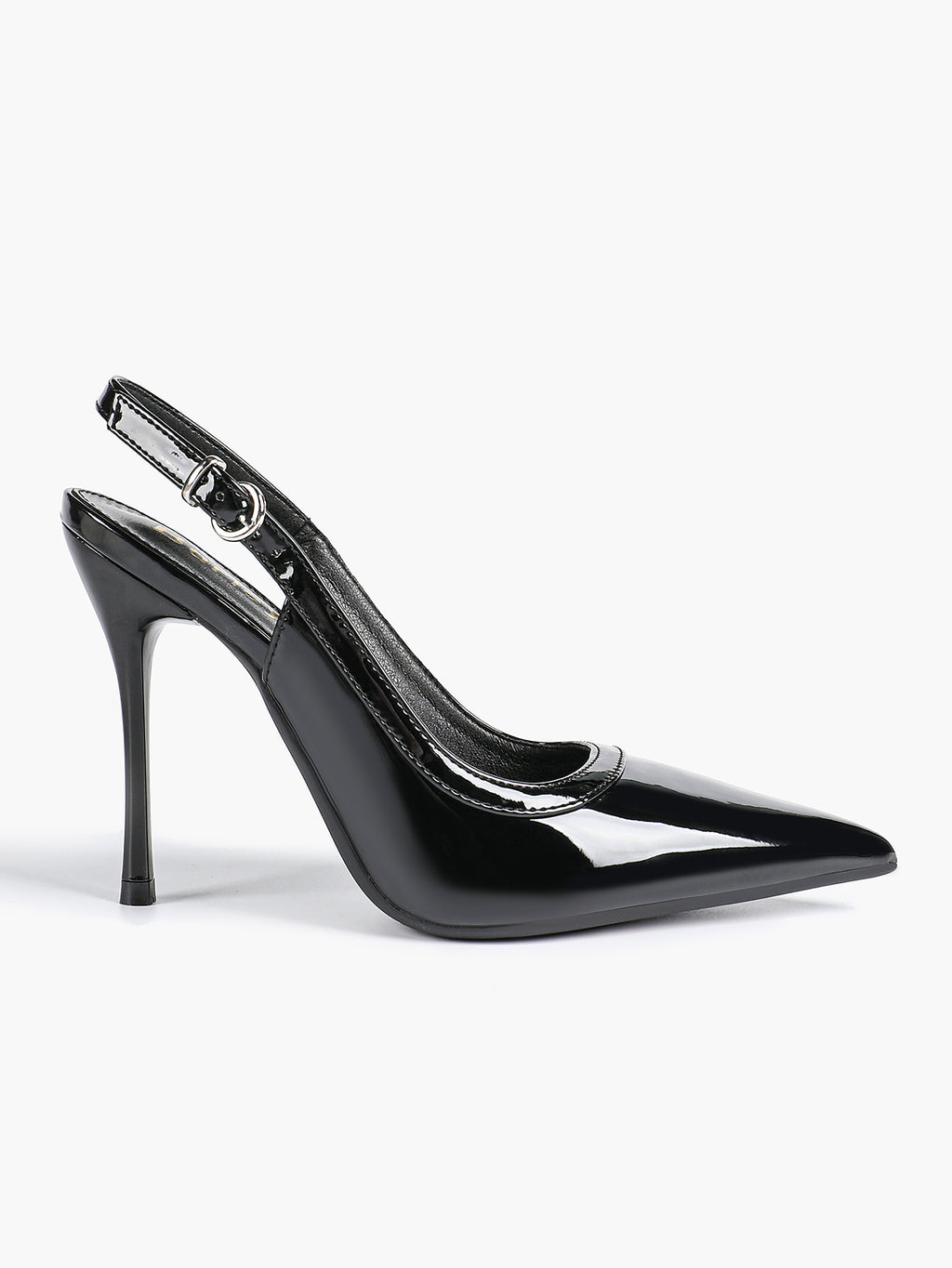 Glossy Patent Slingback Heels | Pointed Toe Formal Heels